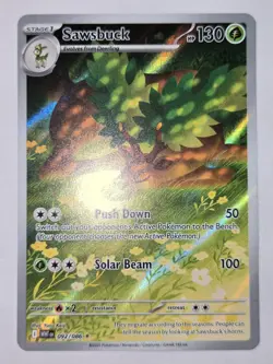 Pokemon TCG Sawsbuck White Flare 092/086 Holo Illustration Rare - Image 2