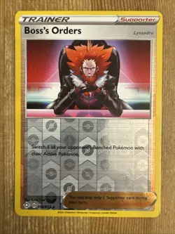 Pokemon TCG Boss's Orders Shining Fates 058/072 Reverse Holo Rare LP - Image 1