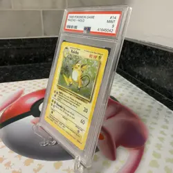 PSA 9 Mint Pokemon Raichu 14/102 WOTC Base Set Unlimited Holo Rare - Image 3