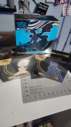 3 Pokemon Elite Trainer Boxes LOT: Black Bolt ETB, Mega Evolution ETBs - Image 1