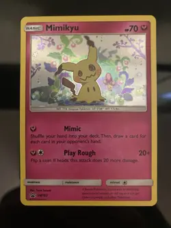 Mimikyu Sun & Moon Black Star Promo SM163 Holo Pokemon TCG Card Rare - Image 1