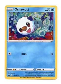 Oshawott (Cosmo Holo) SWSH222 Promo Sword & Shield Cards Pokemon - Image 1