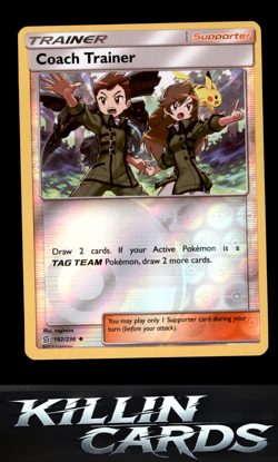 Reverse Holofoil Coach Trainer 192/236 Pokemon Uncommon SM - Unified Minds Card - Image 1
