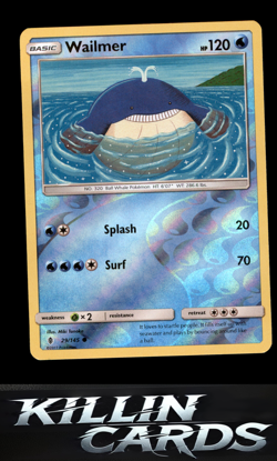 Reverse Holofoil Wailmer 29/145 Pokemon Common SM - Guardians Rising Card NM - Image 1