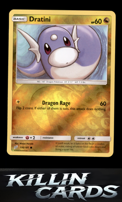 Reverse Holofoil Dratini (116) 116/181 Pokemon Common SM - Team Up Card NM - Image 1