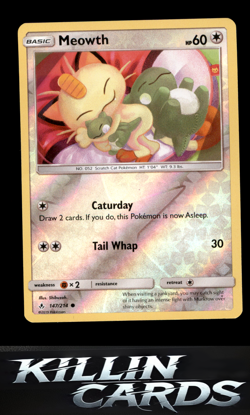 Reverse Holofoil Meowth 147/214 Pokemon Common SM - Unbroken Bonds Card NM - Image 1