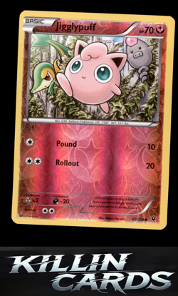 Reverse Holofoil Jigglypuff 65/124 Pokemon Common XY - Fates Collide Card NM - Image 1