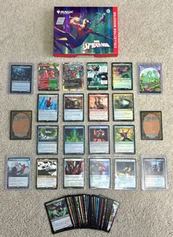 MTG Spider-Man COLLECTOR BOOSTER 70 card lot - many rares, foils, etc *in notes* - Image 1