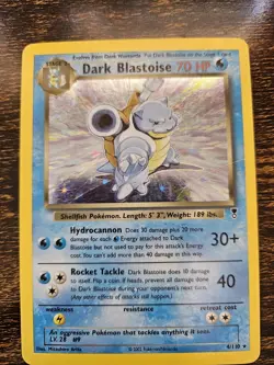 Pokemon TCG Dark Blastoise Holo Rare Card 4/110 Legendary Collection LP-MP - Image 1