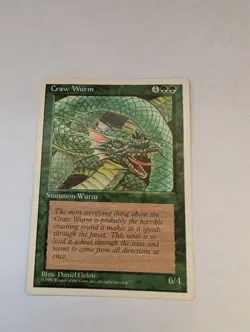 Craw Wurm MTG Core Set 4th Edition Regular LP - Image 1