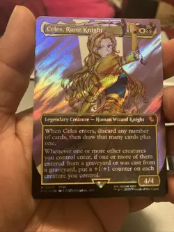 Celes, Rune Knight (Borderless) (Surge Foil) Commander: Final Fantasy Foil - Image 1