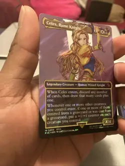 Celes, Rune Knight (Borderless) (Surge Foil) Commander: Final Fantasy Foil - Image 2