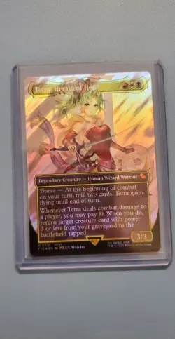 Terra, Herald of Hope (Borderless) (Surge Foil) Commander: Final Fantasy Foil - Image 1