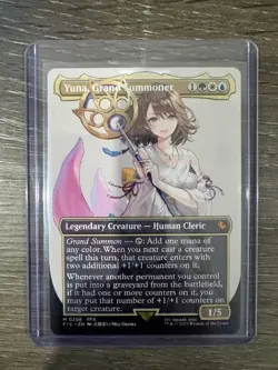 Magic The Gathering Final Fantasy Borderless Yuna, Grand Summoner #0208 - Image 1