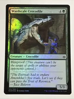 MTG War of the Spark Wardscale Crocodile Foil 183/264 NM - Image 1