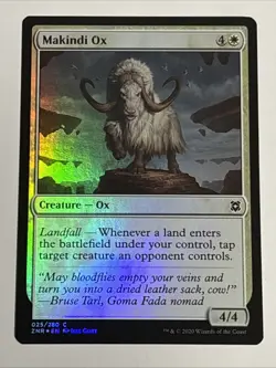 MTG Zendikar Rising Makindi Ox Foil 025/280 NM - Image 1