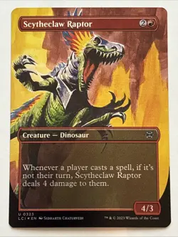 MTG The Lost Caverns of Ixalan Scytheclaw Raptor Borderless Foil 0323 NM - Image 1