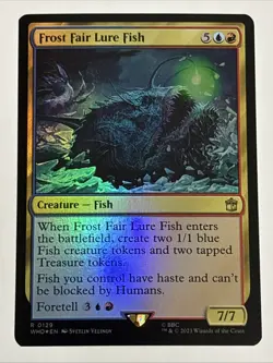 MTG Universes Beyond: Doctor Who Frost Fair Lure Fish Foil 0129 NM Rare - Image 1