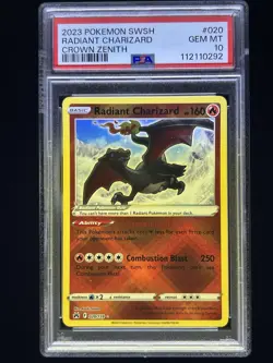 Radiant Charizard Pokemon 020/159 Crown Zenith Holo PSA 10 - Image 1