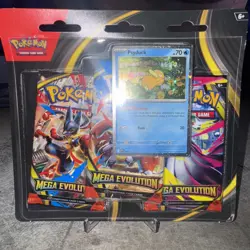 Pokemon TCG Mega Evolutions 3-Pack Blister Psyduck - Sealed + Promo - Image 1