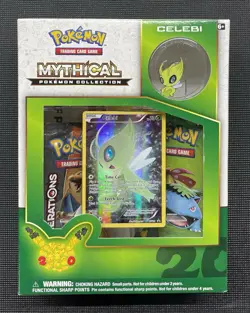 Pokemon XY Generations 20th Anniversary Celebi Mythical Pin Collection - Sealed - Image 1