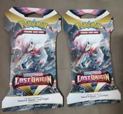 2 POKEMON LOST ORIGIN SLEEVED BOOSTER PACKS - Artwork In Photos - NEW & SEALED - Image 2