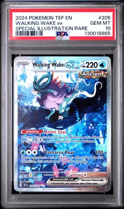 2024 POKEMON TEF EN-TEMPORAL FORCES #205 WALKING WAKE EX PSA 10 - Image 1