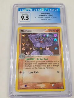 2004 Pokemon EX Hidden Legends - Machoke #41/101 Reverse Holo CGC 9.5 - Image 1