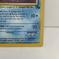 Pokemon TCG Lapras Fossil Holo Rare Card 10/62 - Image 4