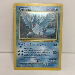 Articuno 2/62 Fossil Holo Vintage Unlimited Rare Pokemon Card MP - Image 1