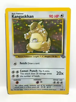 Kangaskhan 5/64 Pokemon Card TCG Jungle Unlimited Holo Rare MP - Image 1