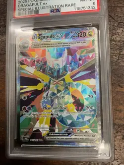 Pokemon 2025 Pre-Prismatic Evolutions #165 Dragapult EX PSA 8 Special Rare Card - Image 3