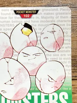 Pokemon Carddass Card Exeggcute No.102 Bandai Pocket Monsters Green ver. 1996 - Image 4