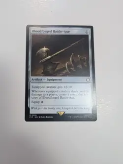 MTG - Bloodforged Battle-Axe - Fallout (PIP) NM/M Condition - Image 1