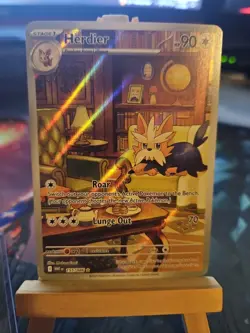 Pokemon White Flare Illustration Rare Herdier Card 155/086 Pokemon TCG NM - Image 1