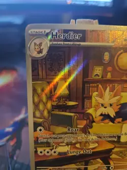 Pokemon White Flare Illustration Rare Herdier Card 155/086 Pokemon TCG NM - Image 2