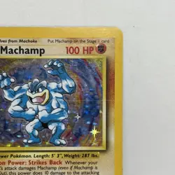 Pokemon TCG Machamp Holo 1st Edition Base Set #8/102 Holo Rare - Image 3
