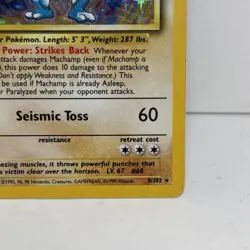 Pokemon TCG Machamp Holo 1st Edition Base Set #8/102 Holo Rare - Image 4