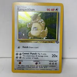 Pokemon TCG Kangaskhan Jungle 5/64 Holo Unlimited Holo Rare LP - Image 1