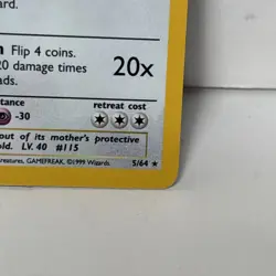 Pokemon TCG Kangaskhan Jungle 5/64 Holo Unlimited Holo Rare LP - Image 4