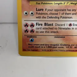 Pokemon TCG 1995 Ninetales Base Set Holo Rare 12/102 LP Condition - Image 5