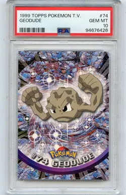 1999 TOPPS POKEMON T.V. #74 GEODUDE - PSA 10 GEM MINT (76426) - Image 1