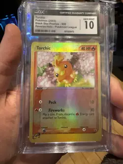 Pokemon - Torchic Reverse Holo 008 - Black Star Promos - Graded CGC 10 - Image 1