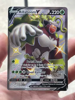 Pokemon TCG Rillaboom V Shining Fates SV105/SV122 Holo Shiny Holo Rare - Image 1
