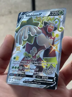 Pokemon TCG Rillaboom V Shining Fates SV105/SV122 Holo Shiny Holo Rare - Image 2
