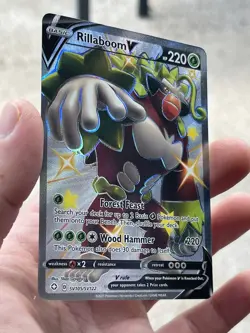 Pokemon TCG Rillaboom V Shining Fates SV105/SV122 Holo Shiny Holo Rare - Image 3