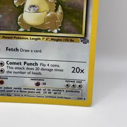 Pokemon TCG Kangaskhan Jungle 5/64 Holo Unlimited Holo Rare MP Condition #2 - Image 5