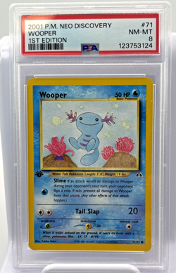 2001 Pokemon Neo Discovery 1st Edition #71 Wooper PSA 8 Fresh Grading Oct. 2025 - Image 1
