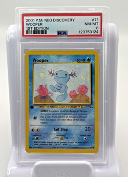 2001 Pokemon Neo Discovery 1st Edition #71 Wooper PSA 8 Fresh Grading Oct. 2025 - Image 3