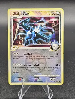 Pokemon TCG Dialga [G] Platinum 7/127 Reverse Holo Crosshatch Pokeball 2009 - Image 1